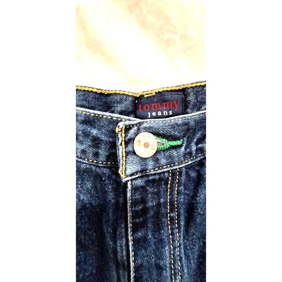 Tommy Jeans Dark Blue Wash Y2K Denim Shorts Womens Sz 11 - Picture 4 of 11